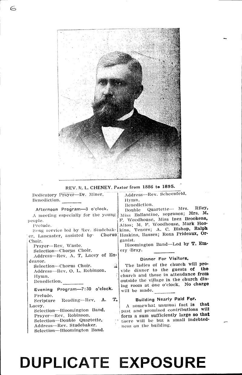  Source: Bloomington Record Topics: Church History Date: 1915-01-27