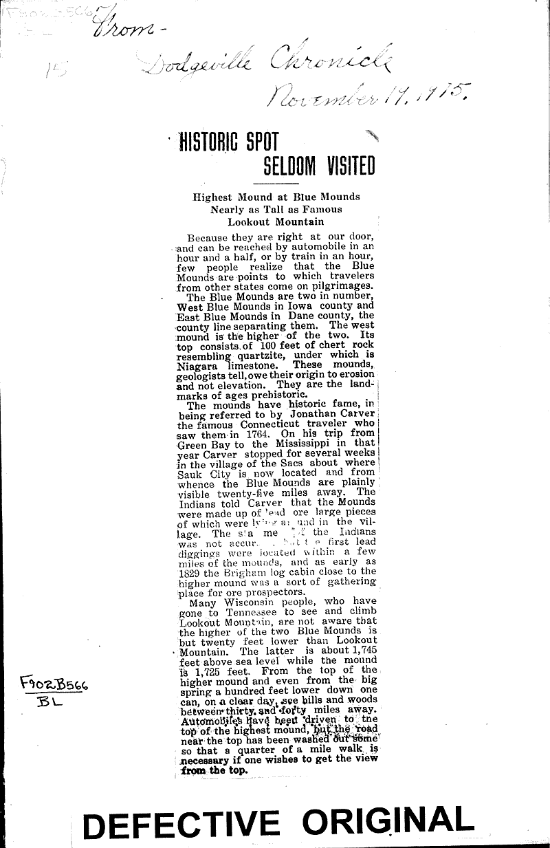  Source: Dodgeville Chronicle Date: 1915-11-19