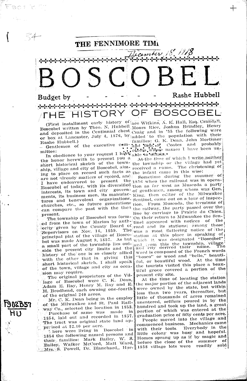  Source: Fennimore Times Date: 1918-12-18