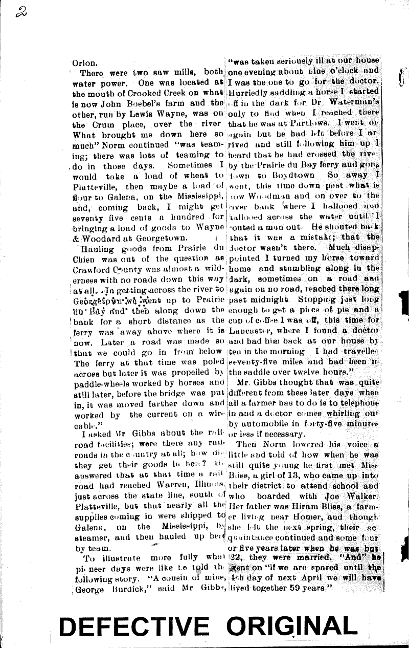 Boscobel people Newspaper Article/Clipping Wisconsin Historical Society