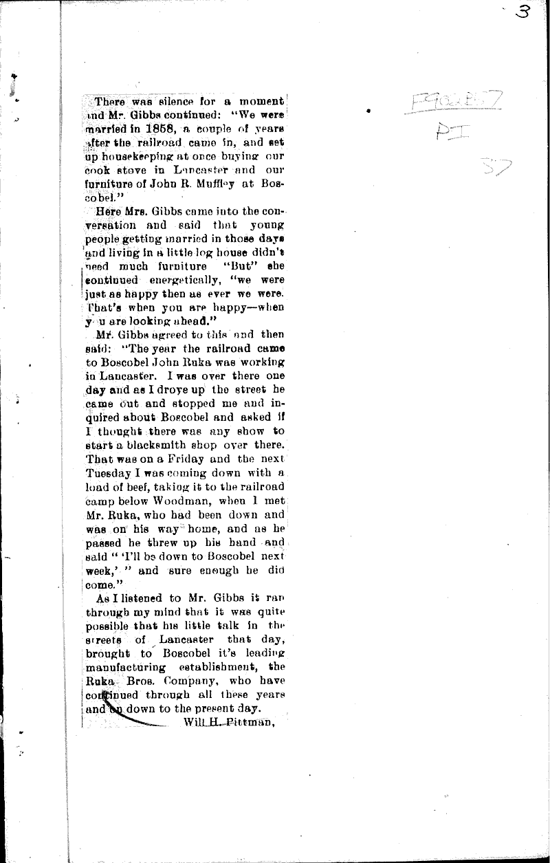 Boscobel people Newspaper Article/Clipping Wisconsin Historical Society