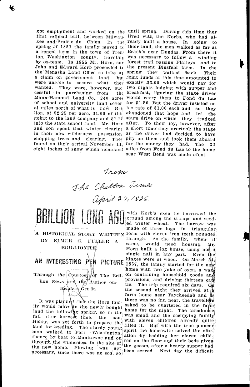  Source: Chilton Times Date: 1926-01-16