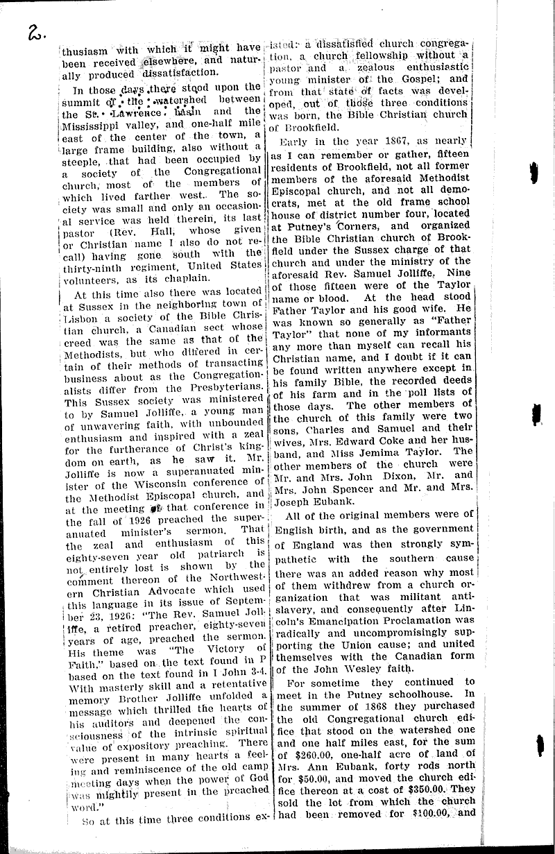  Source: Waukesha Daily Freeman Topics: Church History Date: 1927-06-15