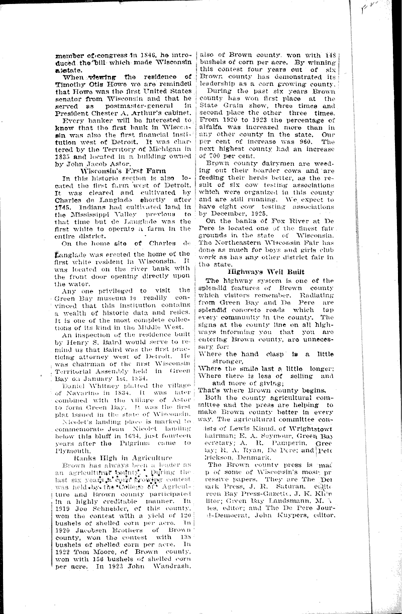  Source: Green Bay Gazette Date: 1925-08-29