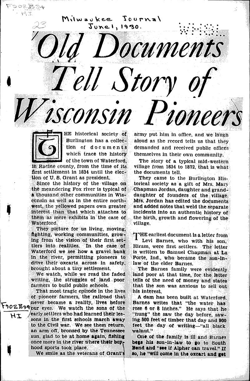  Source: Milwaukee Journal Date: 1930-06-01