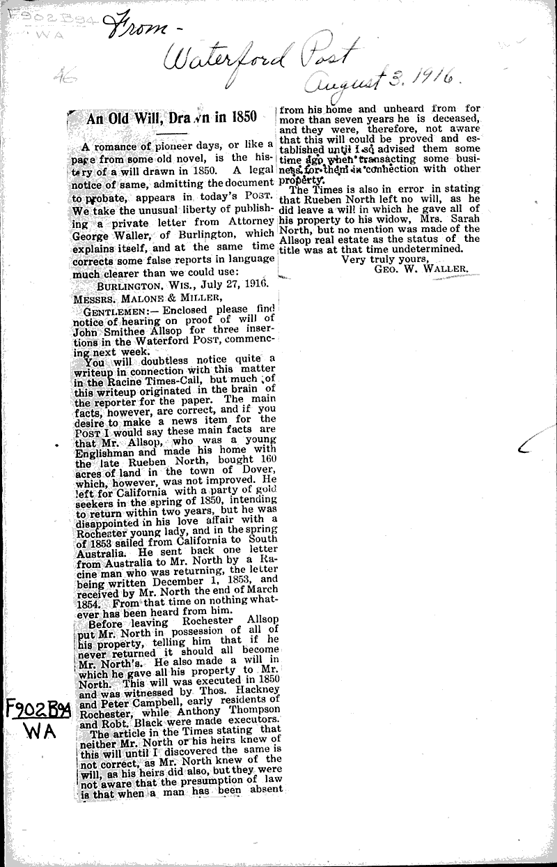  Source: Waterford Post Date: 1916-08-03