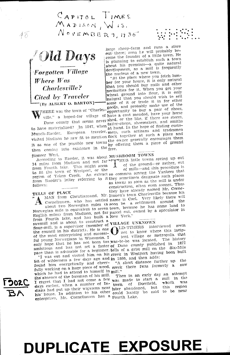  Source: Capital Times Date: 1935-11-09