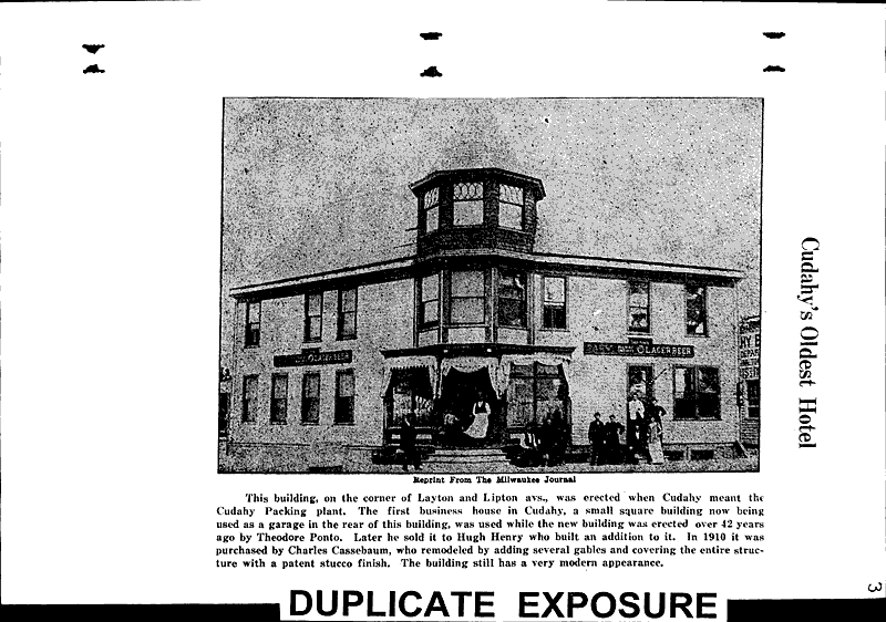 Cornerstone of Cudahy Bros. was laid in 1892 Newspaper Article