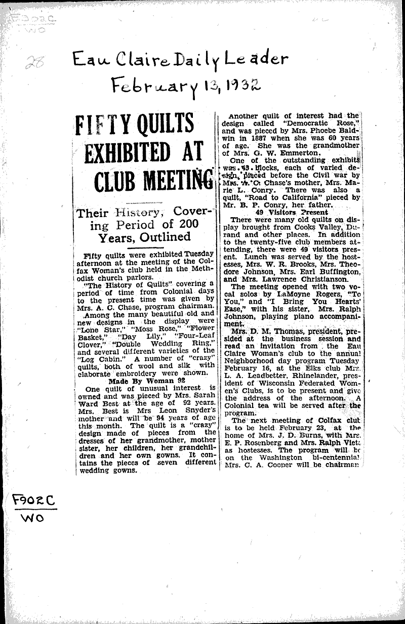  Source: Eau Claire Leader Date: 1932-02-13