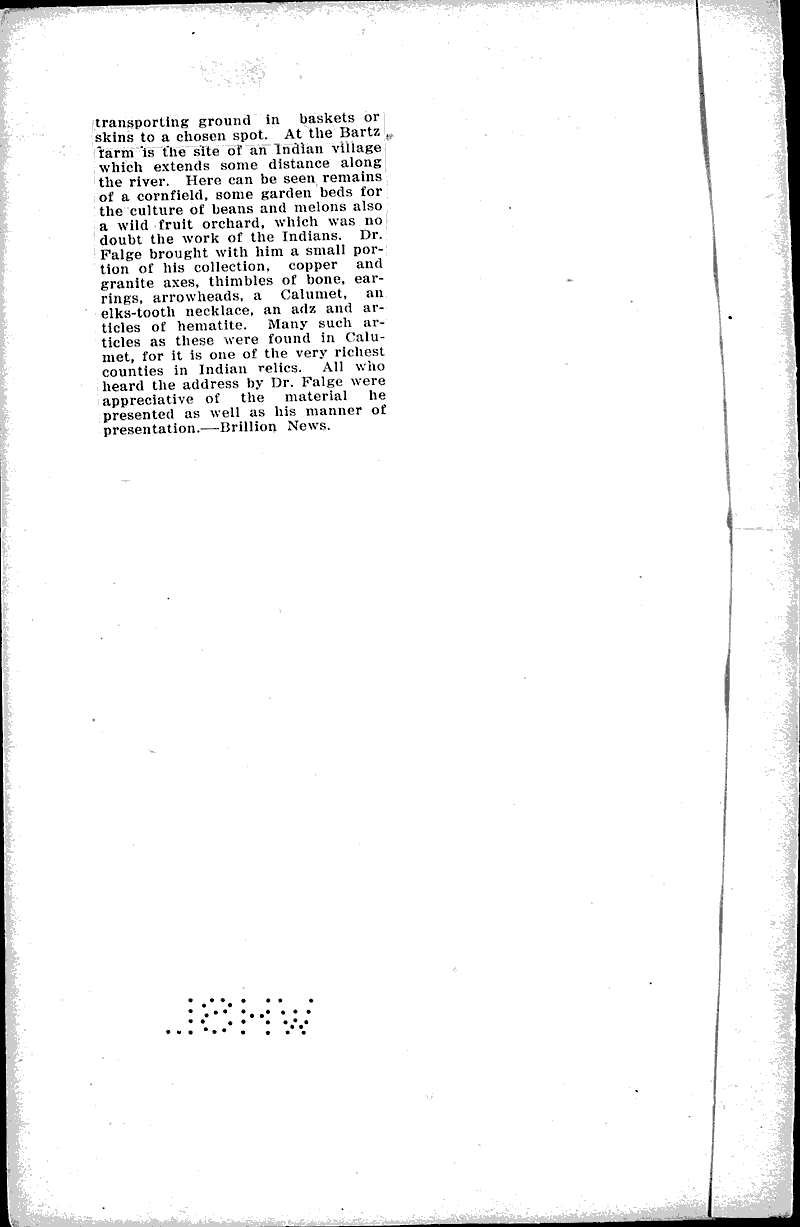 Is quite historical Newspaper Article/Clipping Wisconsin Historical