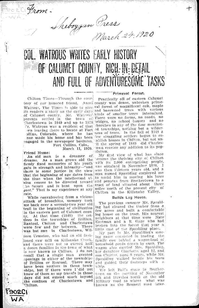  Source: Sheboygan Press Date: 1920-03-24