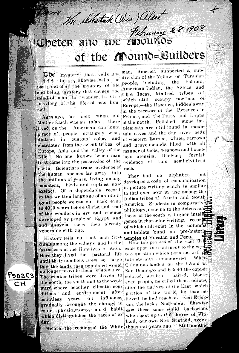  Source: Chetek Alert Topics: Indians and Native Peoples Date: 1908-02-28