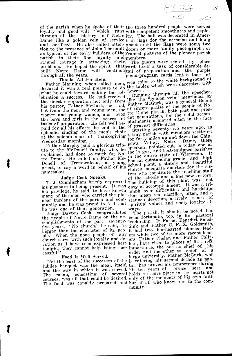  Source: Chippewa Herald-Telegram Topics: Church History Date: 1931-08-13