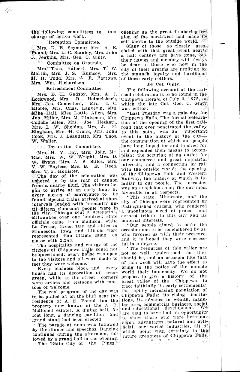  Source: Eau Claire Leader Topics: Transportation Date: 1915-02-21