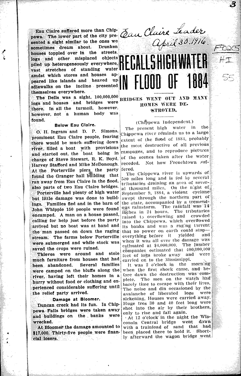  Source: Chippewa Falls Independent Date: 1916-04-25
