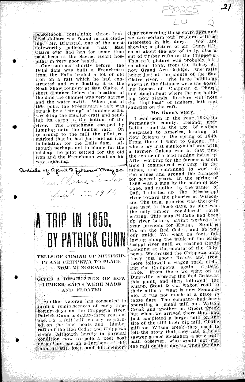  Source: Eau Claire Telegram Topics: Industry Date: 1916-02-02