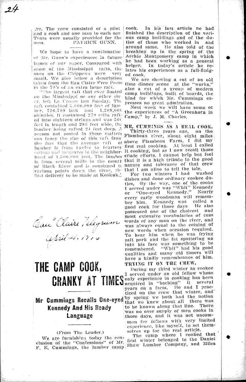  Source: Eau Claire Telegram Topics: Industry Date: 1916-02-02
