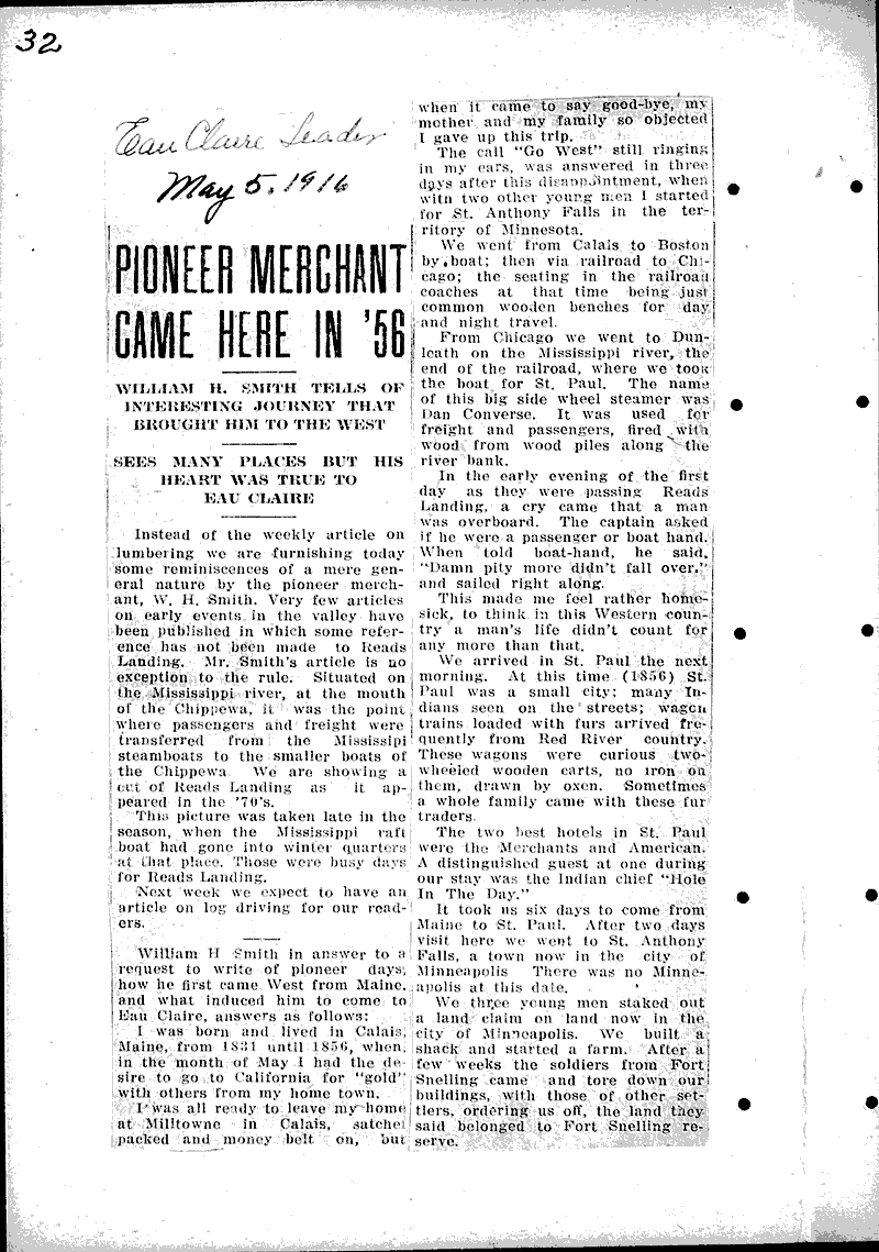  Source: Eau Claire Telegram Topics: Industry Date: 1916-02-02