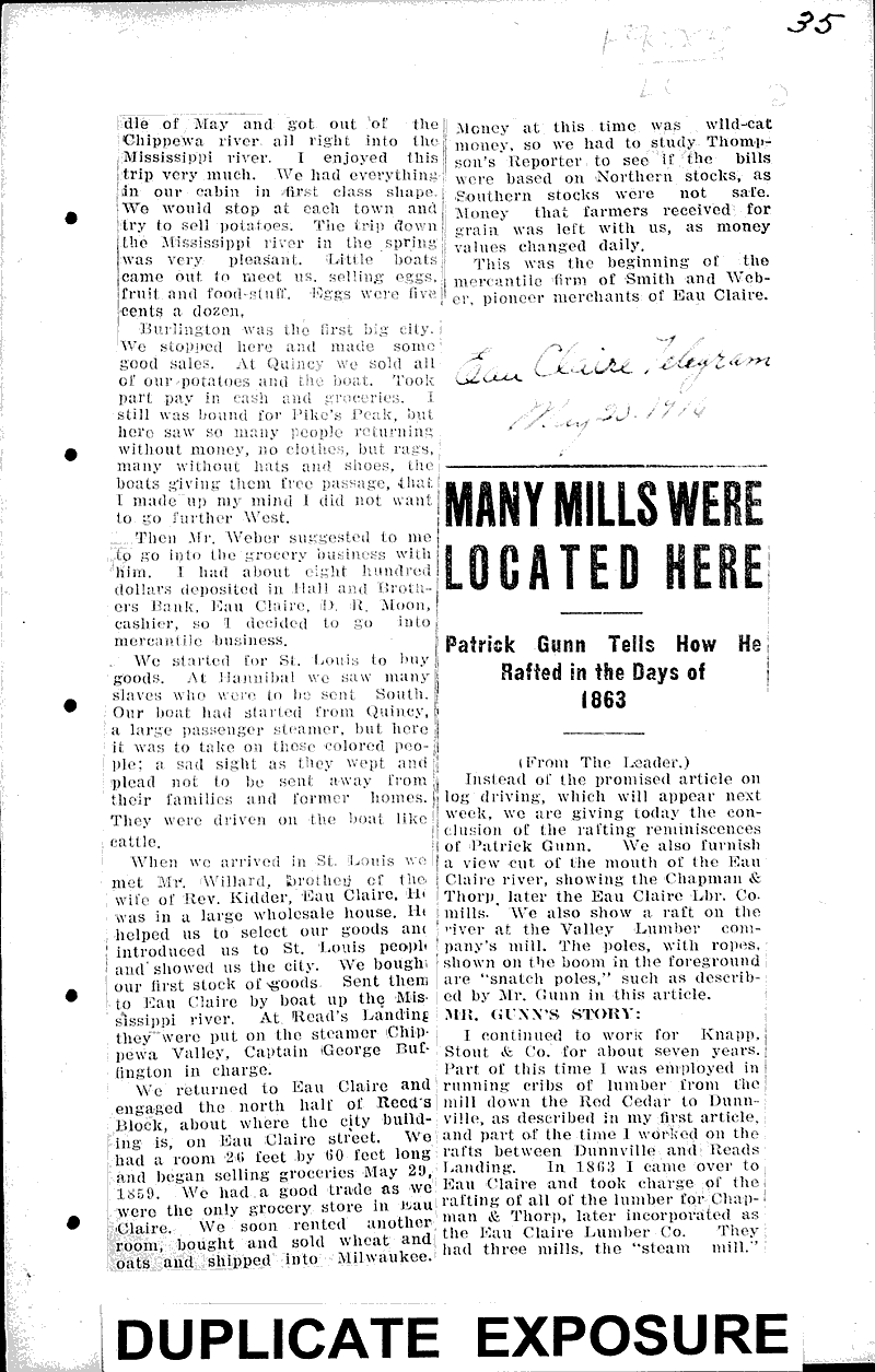  Source: Eau Claire Telegram Topics: Industry Date: 1916-02-02