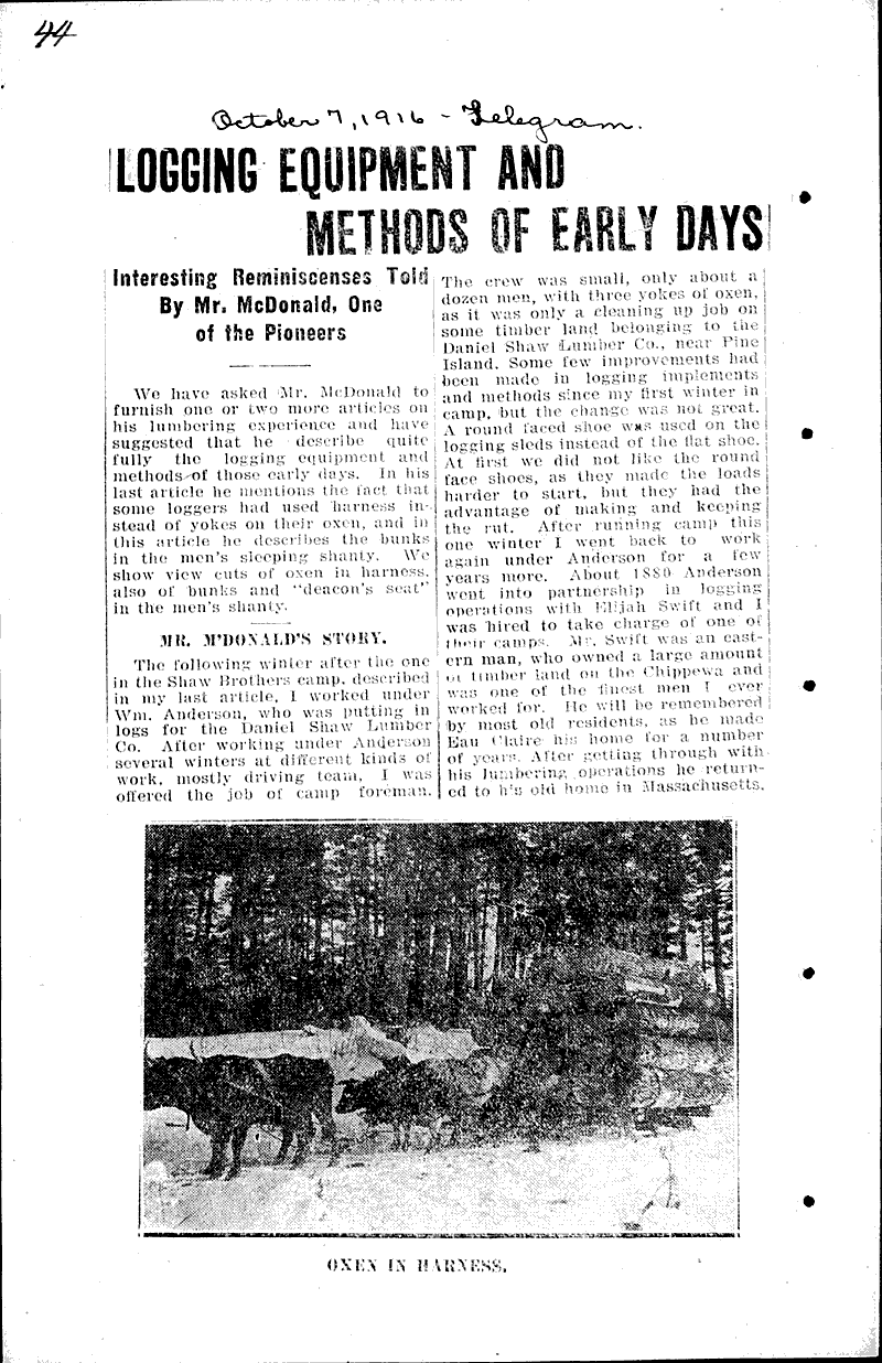  Source: Eau Claire Telegram Topics: Industry Date: 1916-02-02