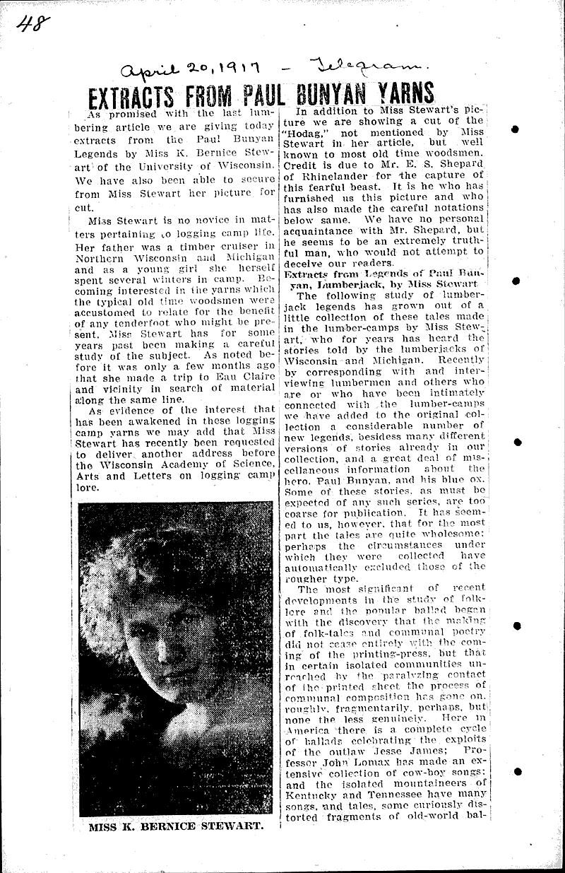  Source: Eau Claire Telegram Topics: Industry Date: 1916-02-02