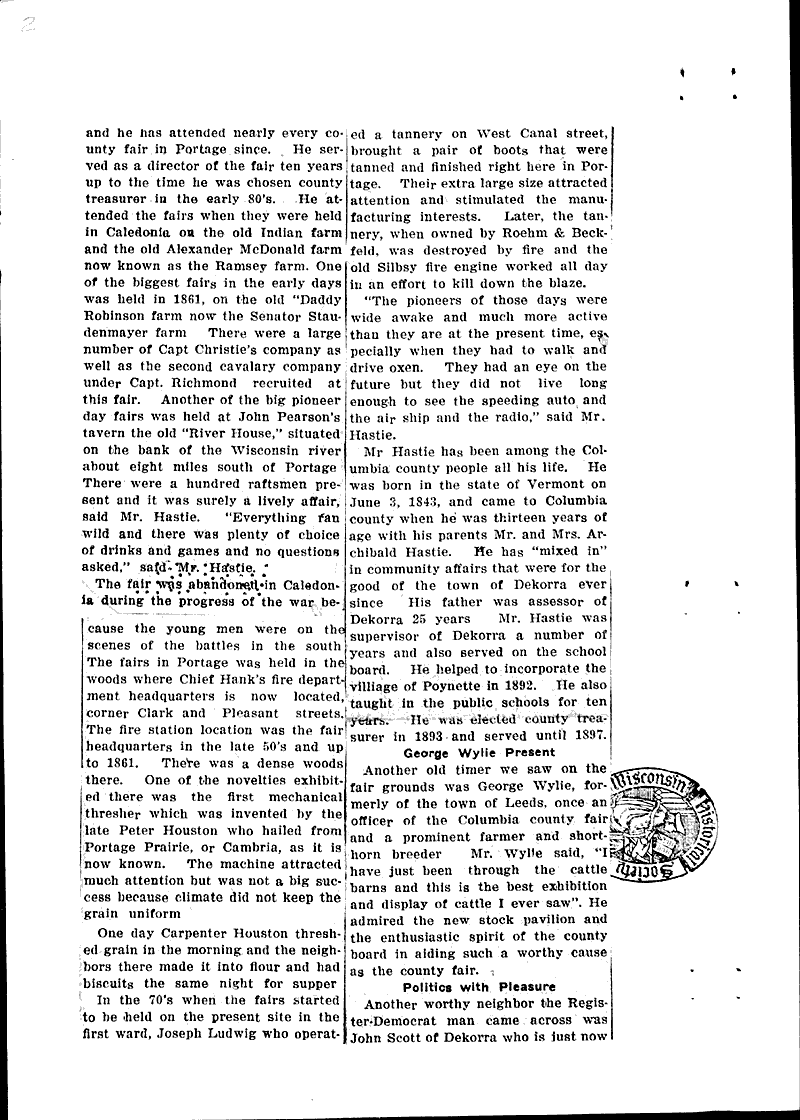  Source: Portage Democrat Date: 1924-10-10