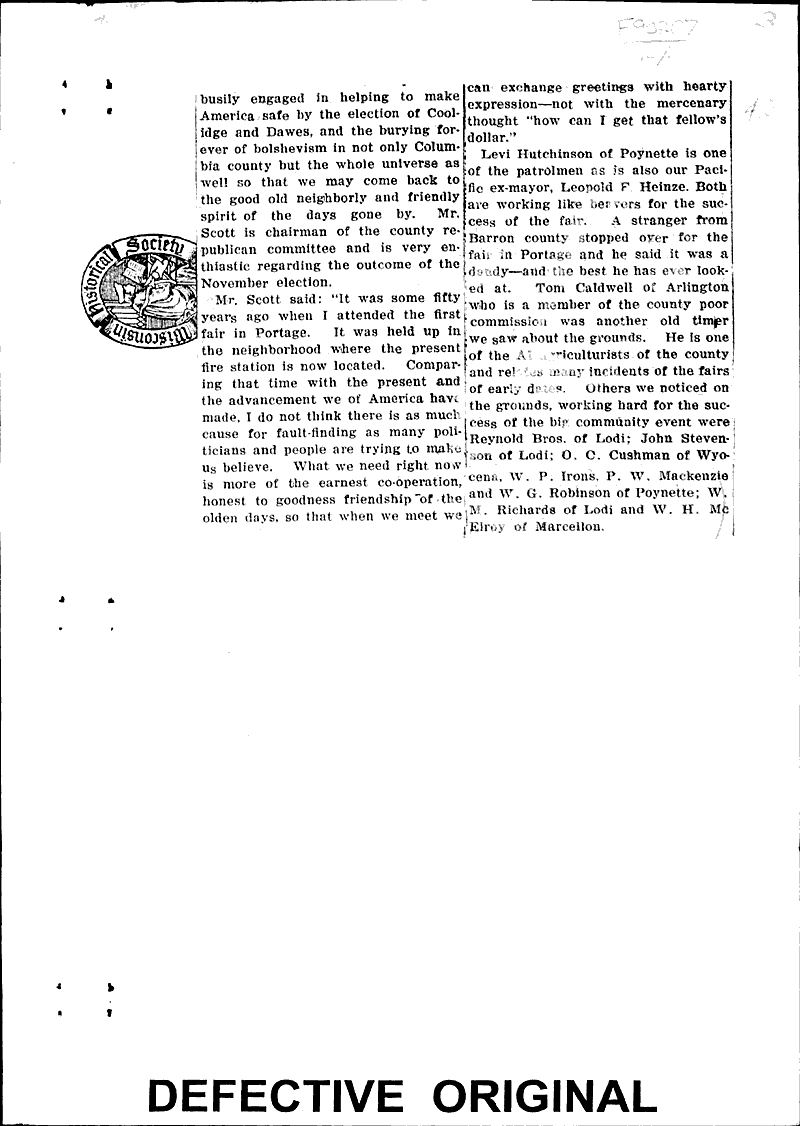 Source: Portage Democrat Date: 1924-10-10