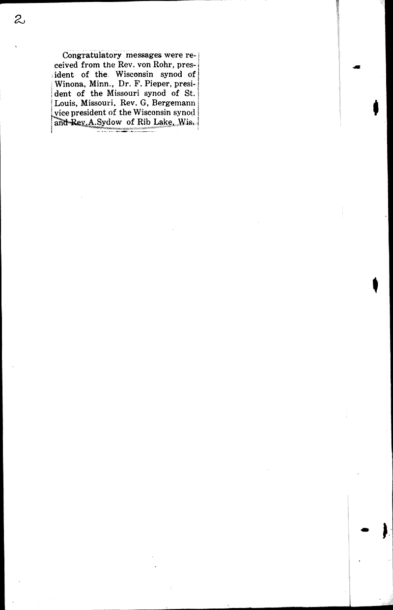  Source: Columbus Democrat Topics: Church History Date: 1908-05-08