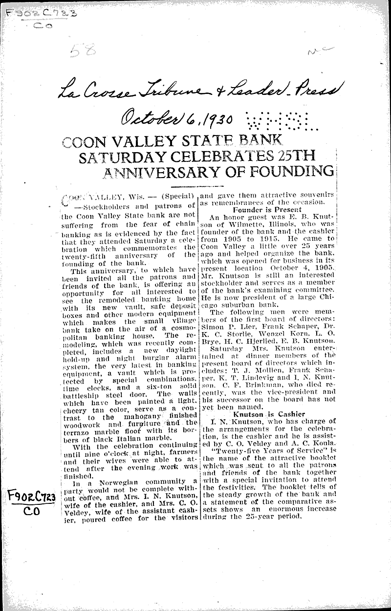  Source: La Crosse Tribune and Leader-Press Date: 1930-10-06