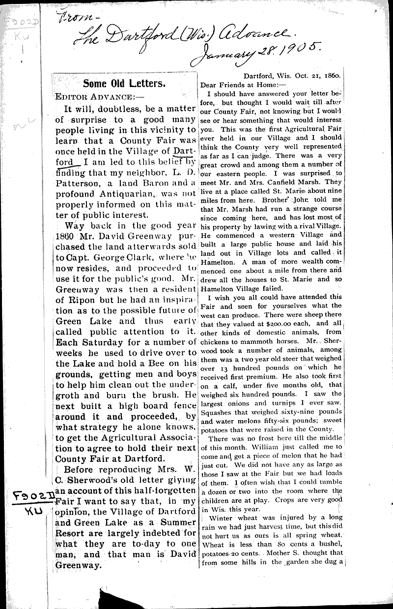  Source: Dartford Advance Date: 1905-01-28