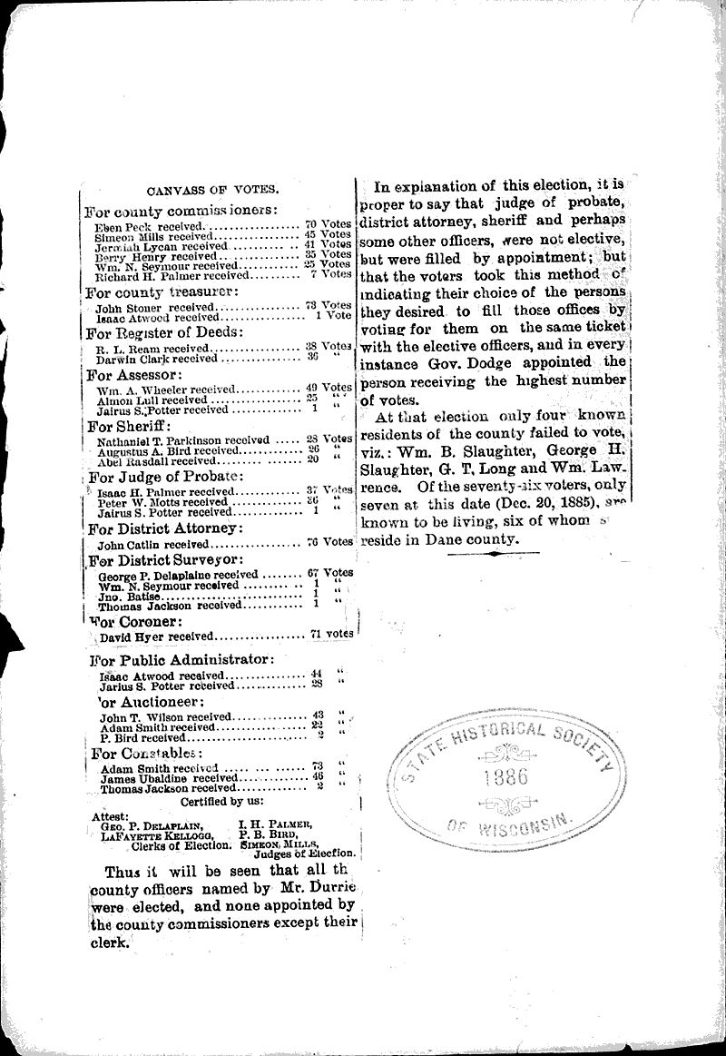 Organization of Dane county Newspaper Article/Clipping Wisconsin