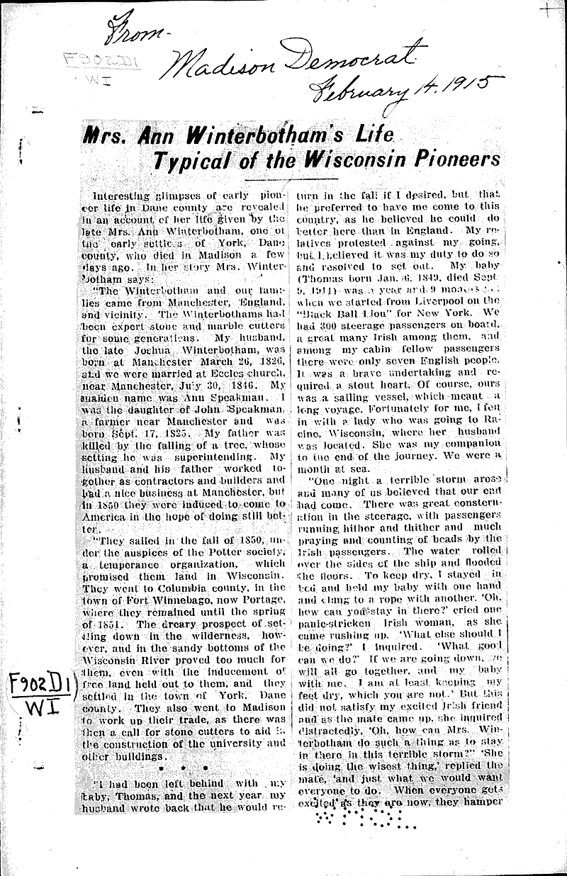  Source: Madison Democrat Date: 1915-02-14