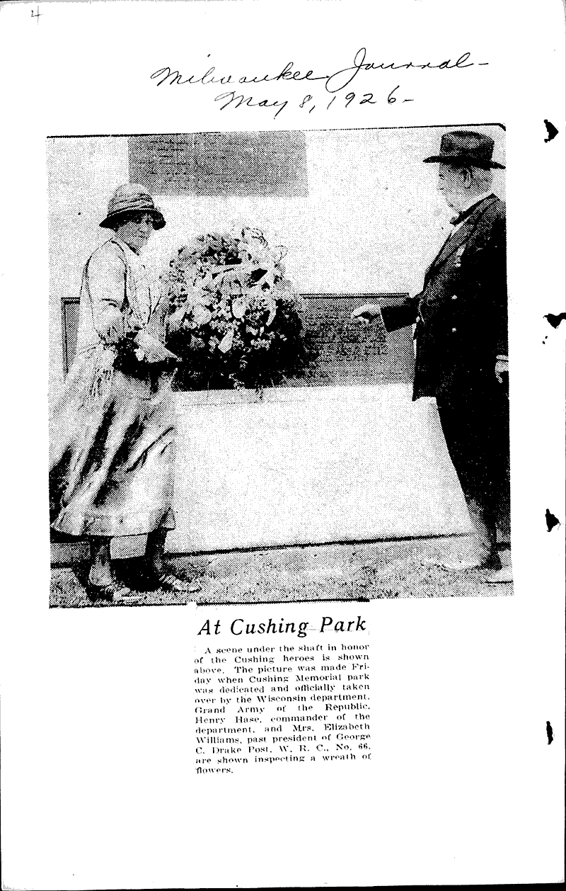  Source: La Crosse Tribune Topics: Civil War Date: 1926-04-17