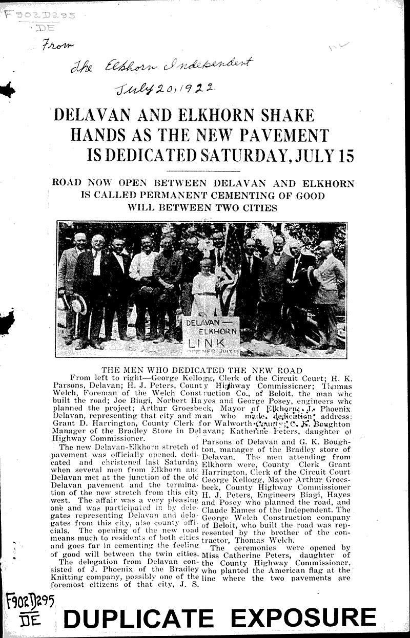  Source: Elkhorn Independent Topics: Transportation Date: 1922-07-20