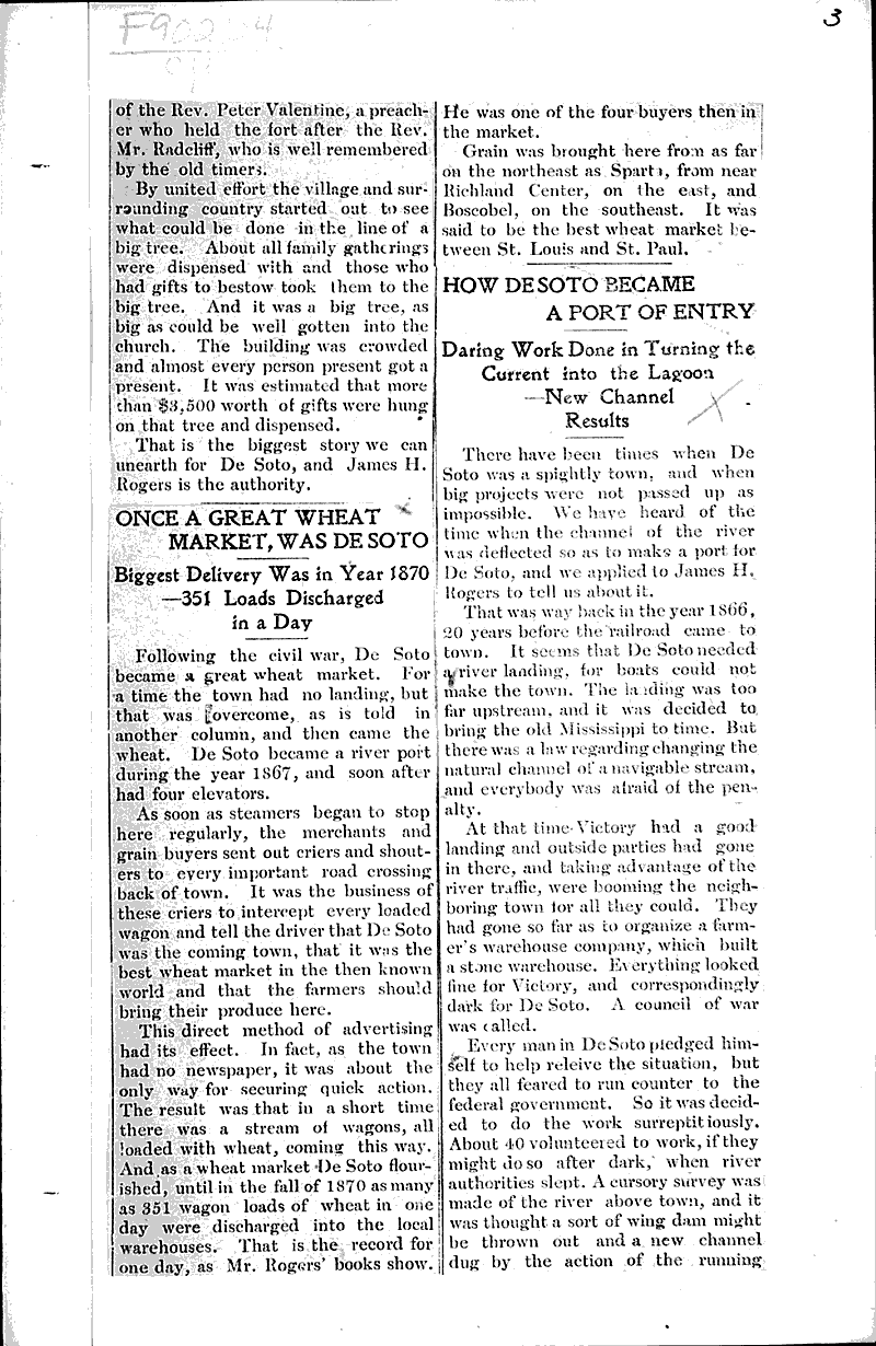 Notorious Indian often at De Soto Newspaper Article/Clipping