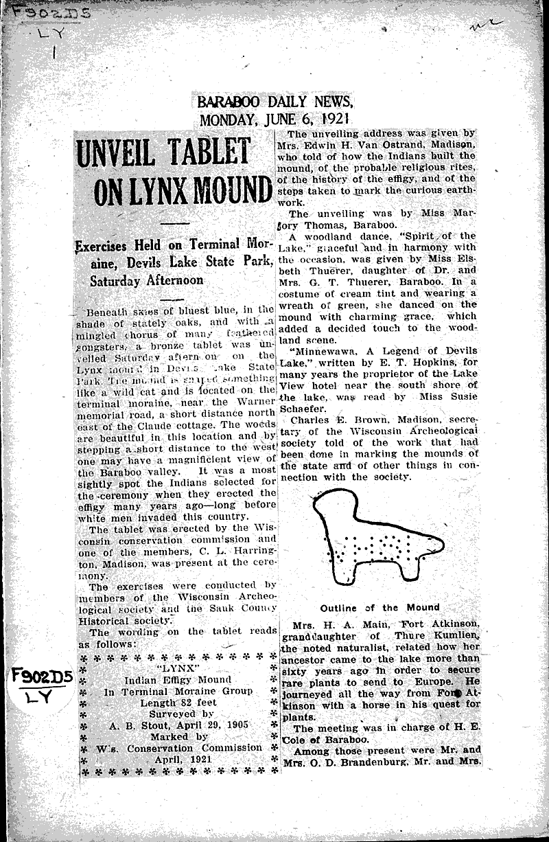  Source: Baraboo Daily News Topics: Education Date: 1921-06-06