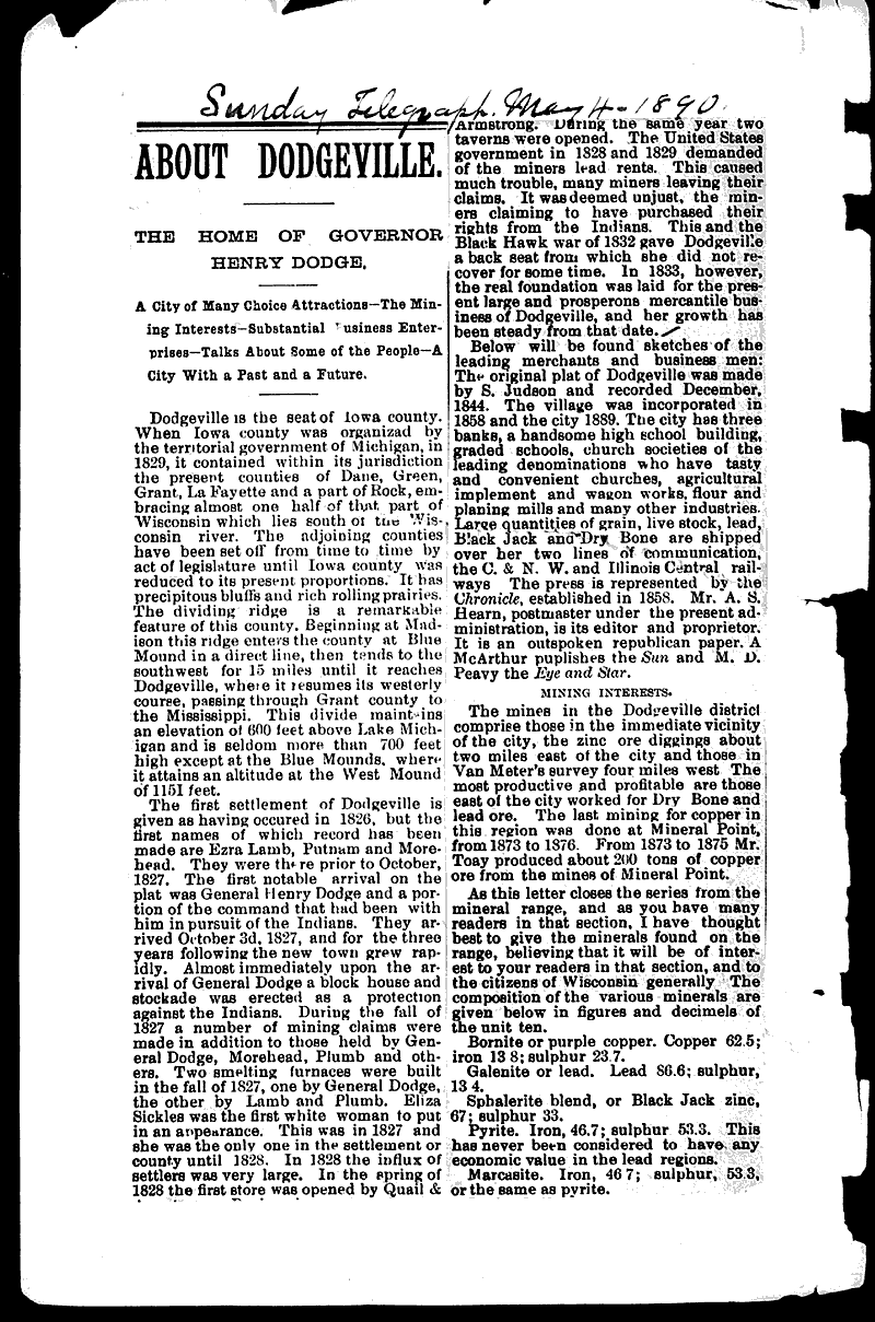  Source: Sunday Telegraph Topics: Education Date: 1890-05-04