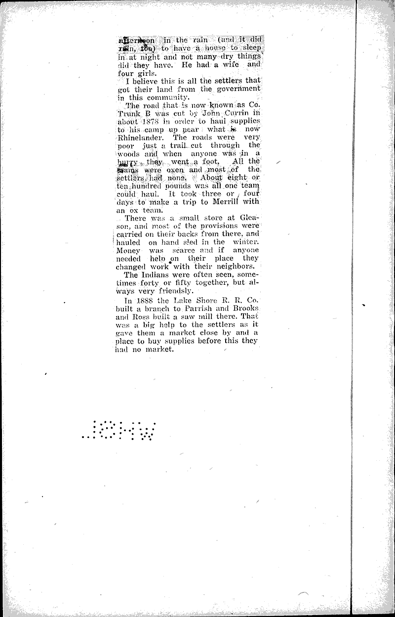 Elm City folks recall history Newspaper Article/Clipping Wisconsin Historical Society