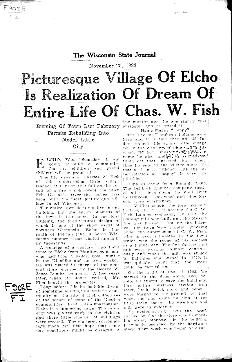  Source: Wisconsin State Journal Topics: Industry Date: 1923-11-25