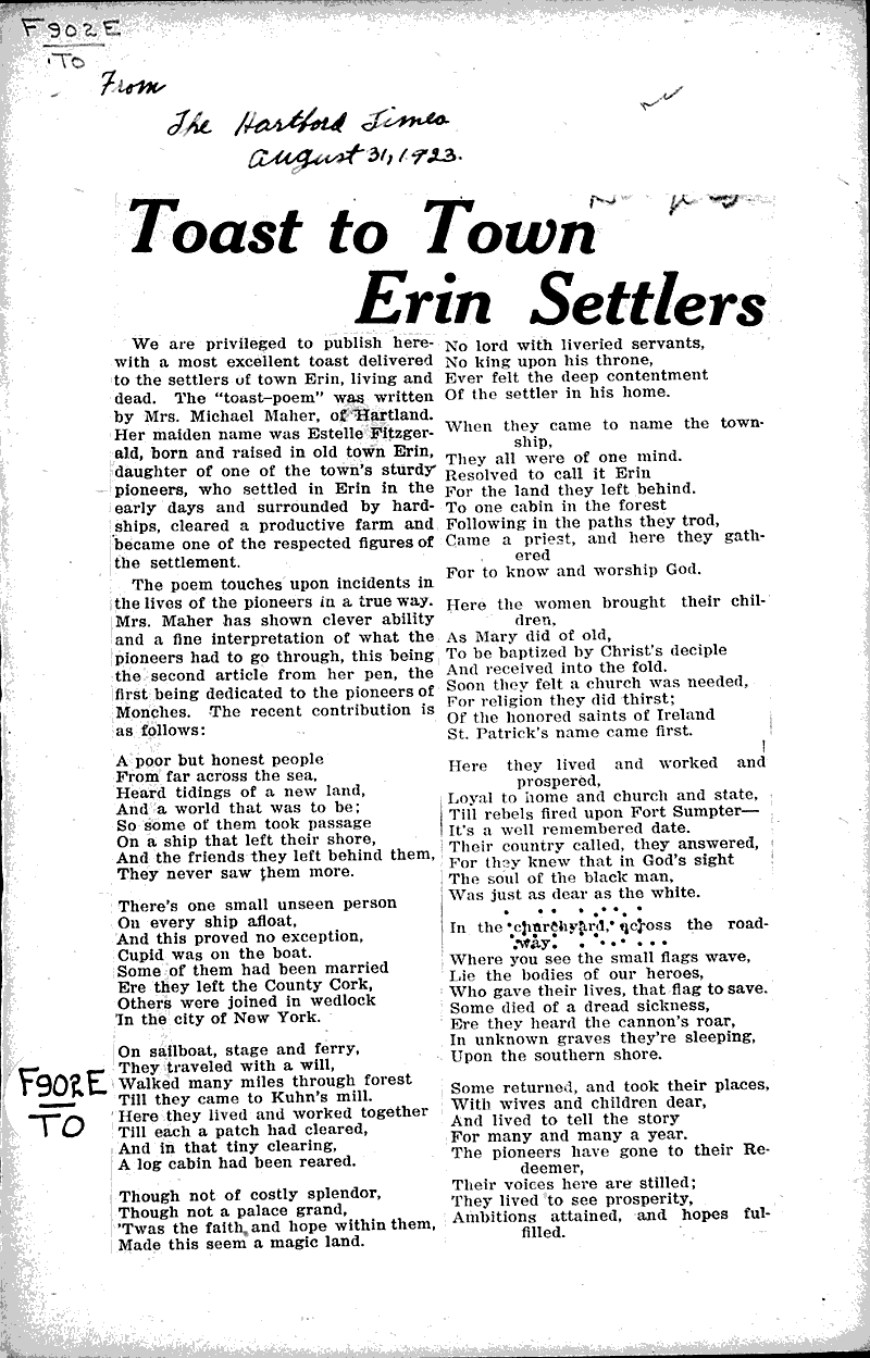  Source: Hartford Times Topics: Art and Music Date: 1923-08-31