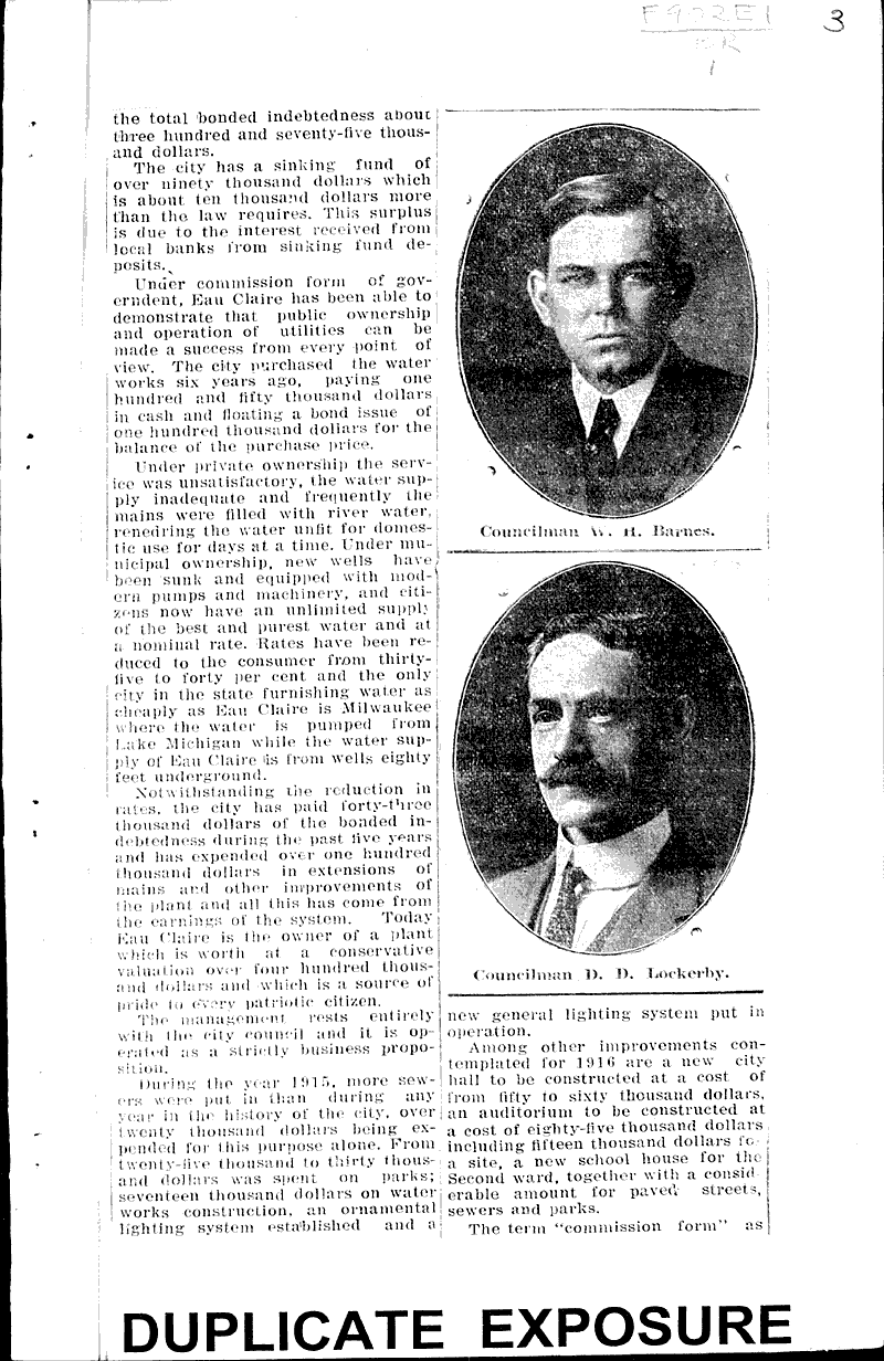  Source: Eau Claire Leader Topics: Government and Politics Date: 1916-02-27