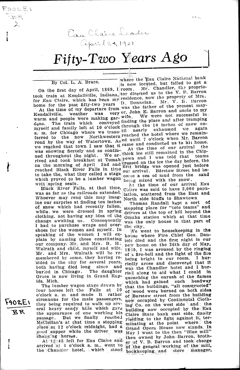 Source: Eau Claire Leader Topics: Voyages and Travels Date: 1921-04-24