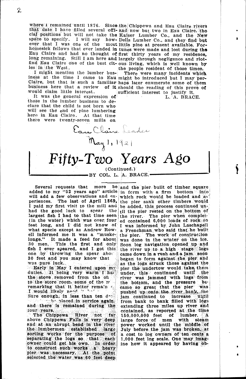  Source: Eau Claire Leader Topics: Voyages and Travels Date: 1921-04-24
