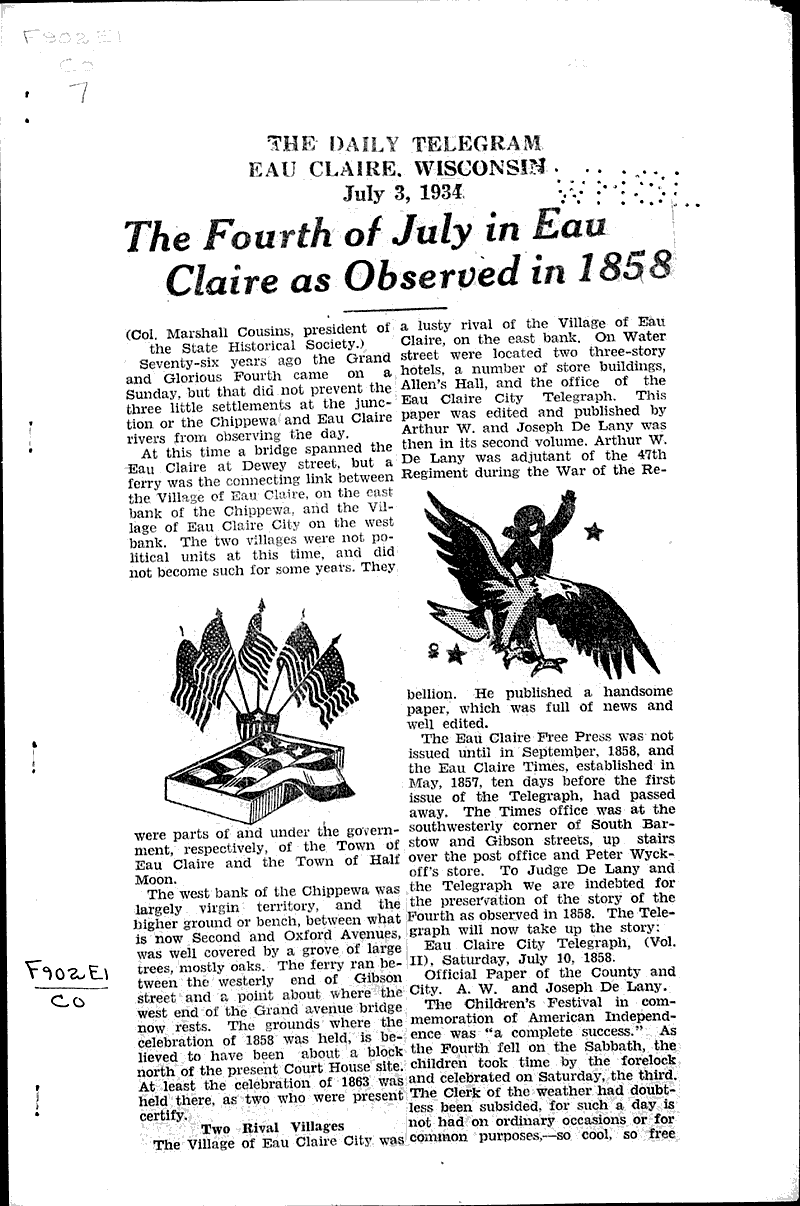  Source: Eau Claire Telegram Topics: Social and Political Movements Date: 1934-07-03