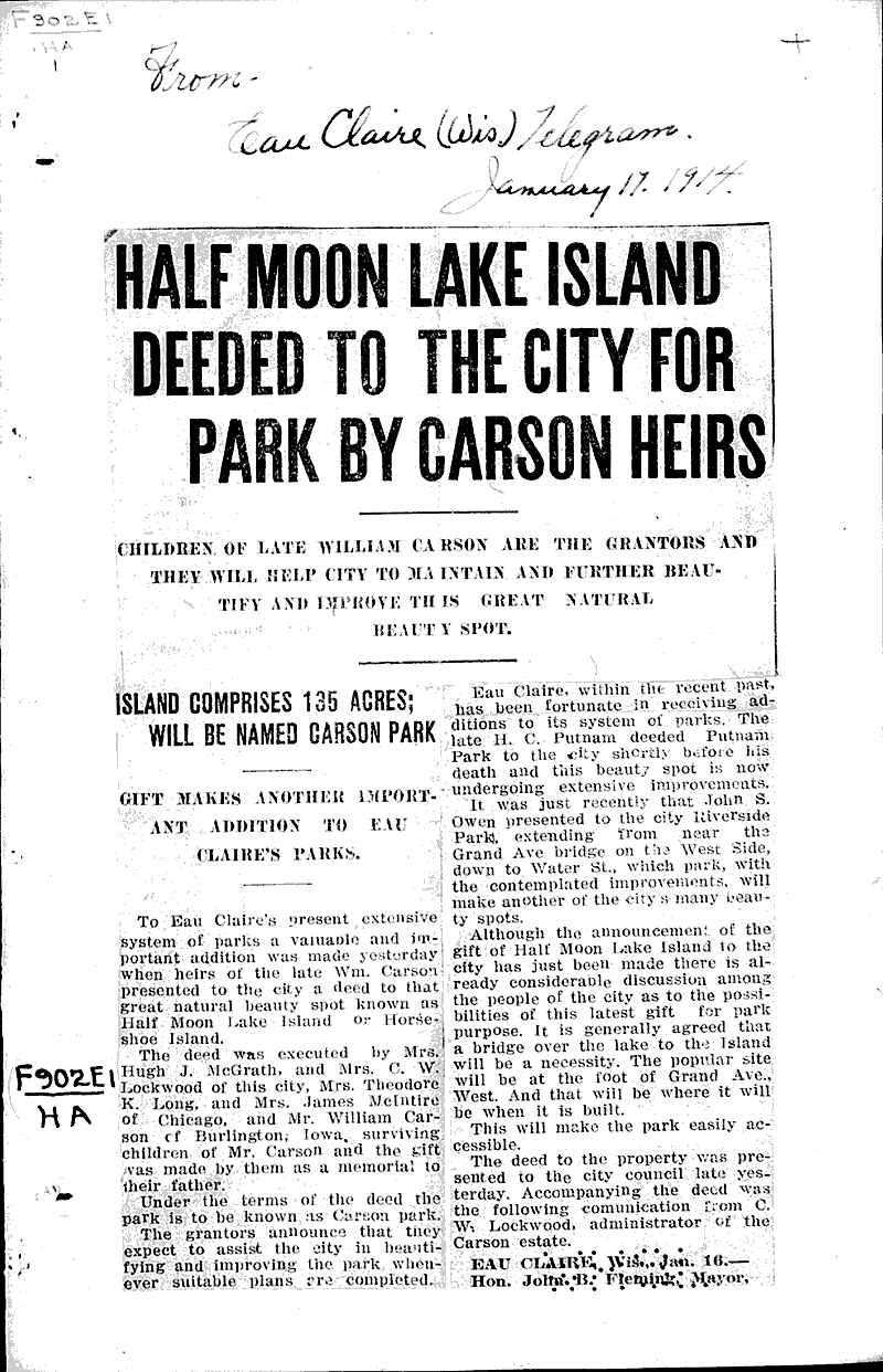  Source: Eau Claire Telegram Date: 1914-01-17