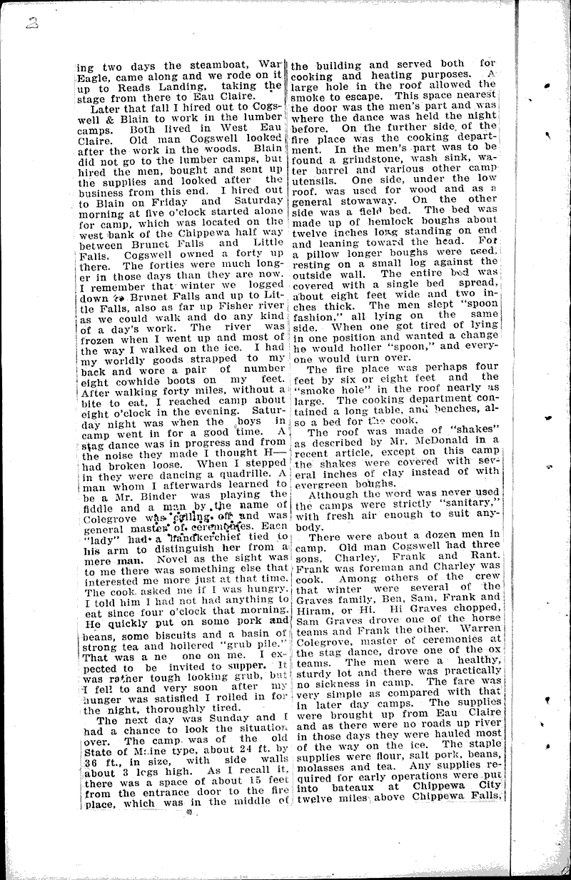  Source: Eau Claire Telegram Topics: Civil War Date: 1916-11-10