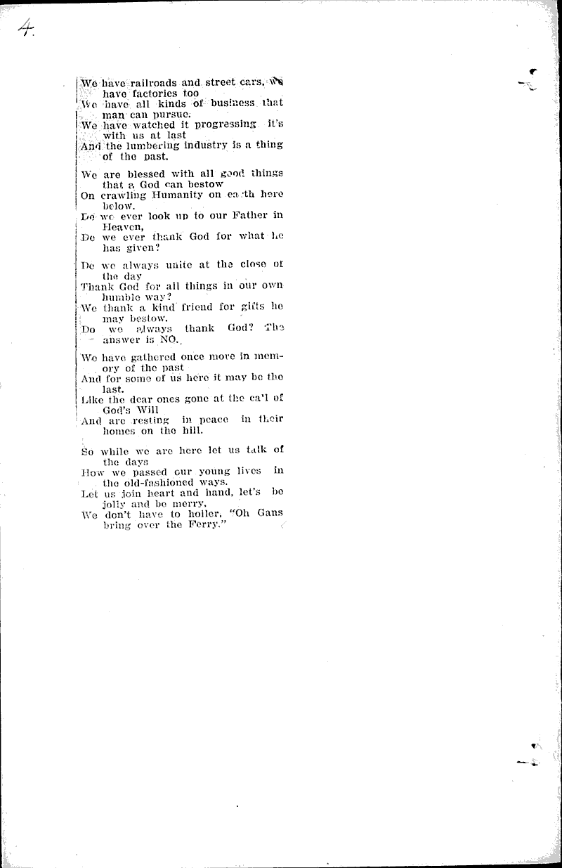 The old days and the new Source: Eau Claire Leader Topics: Social and Political Movements Date: 1915-10-21