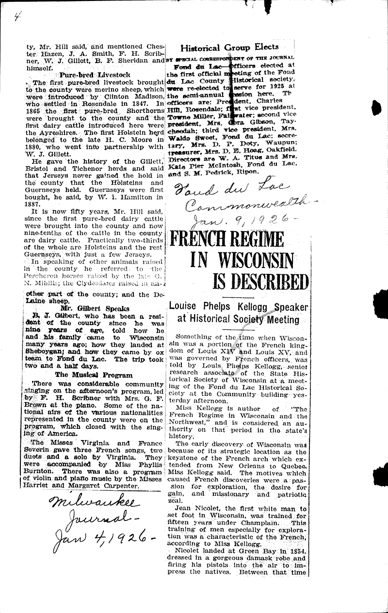  Source: Fond du Lac Commonwealth Topics: Social and Political Movements Date: 1925-01-03