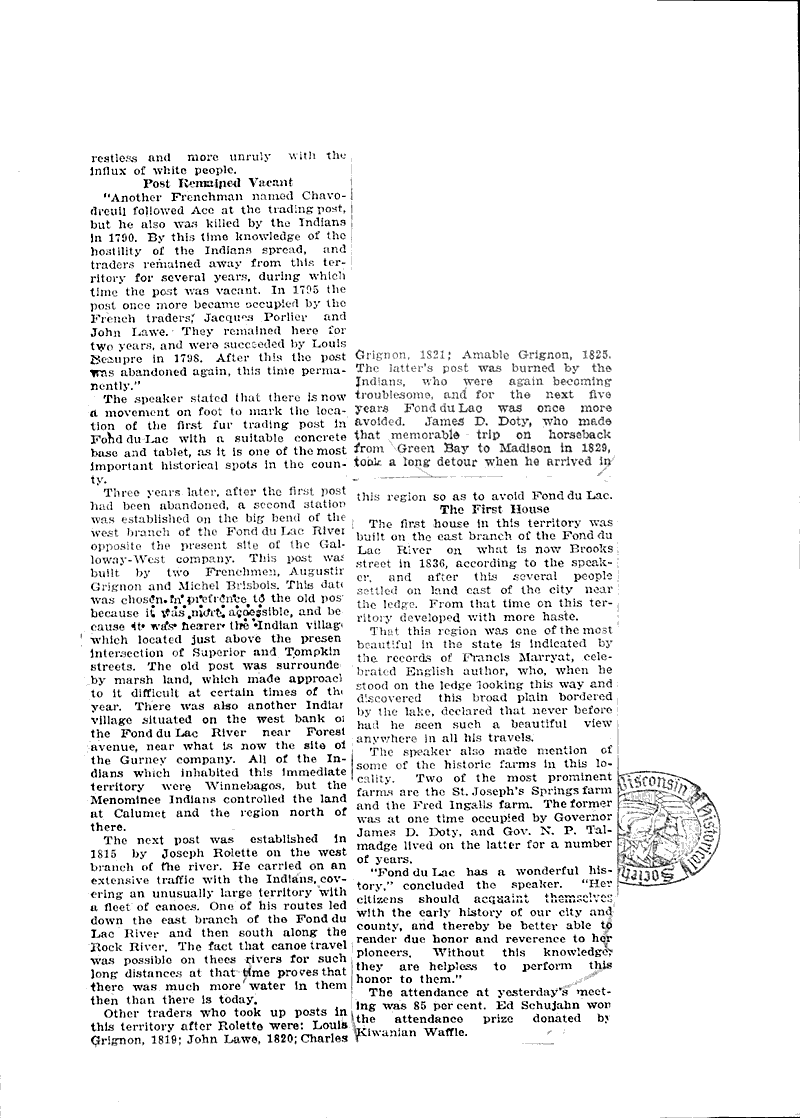  Source: Fond du Lac Commonwealth Date: 1925-05-06