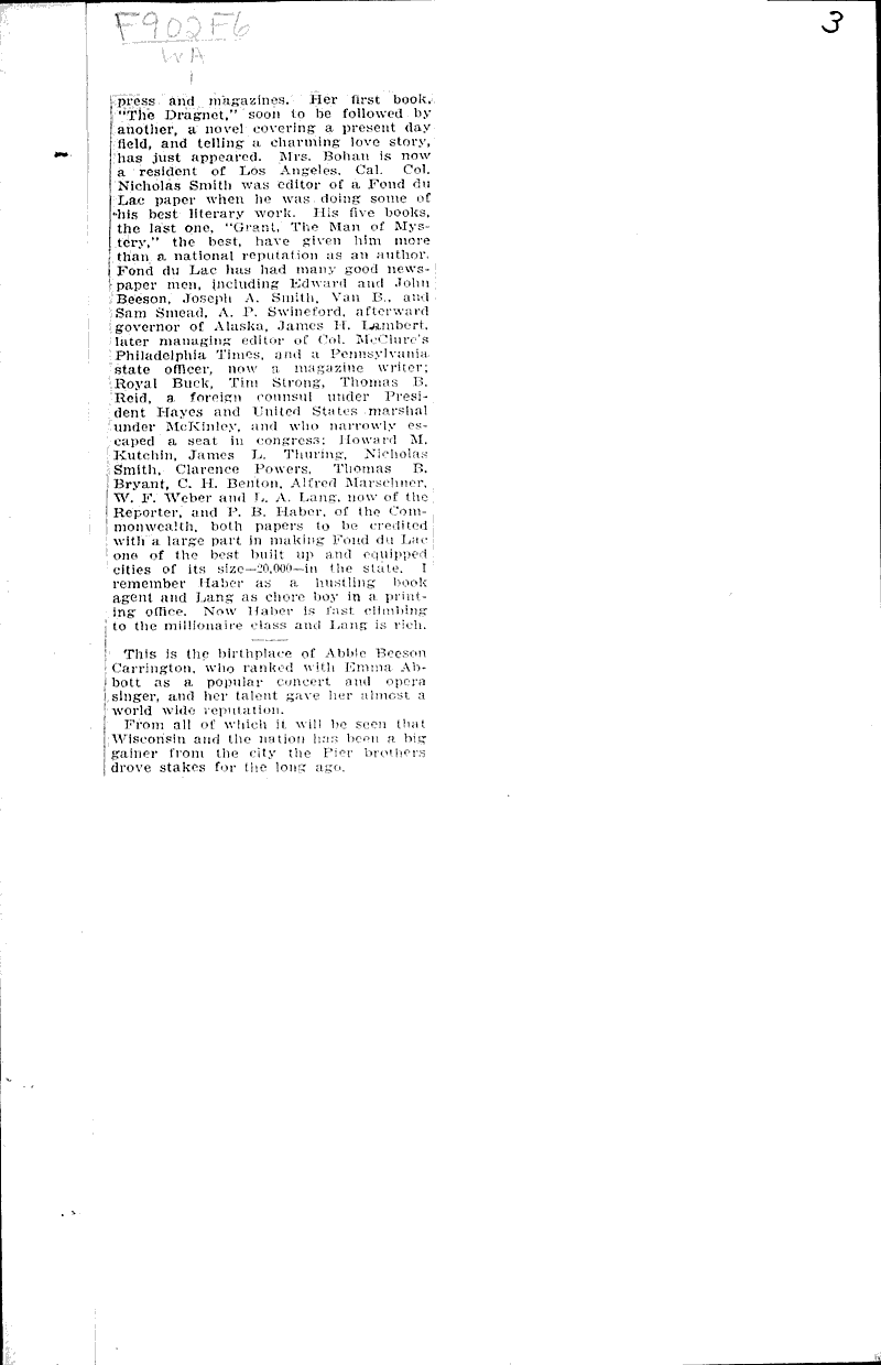  Source: Milwaukee Sentinel Date: 1910-02-28